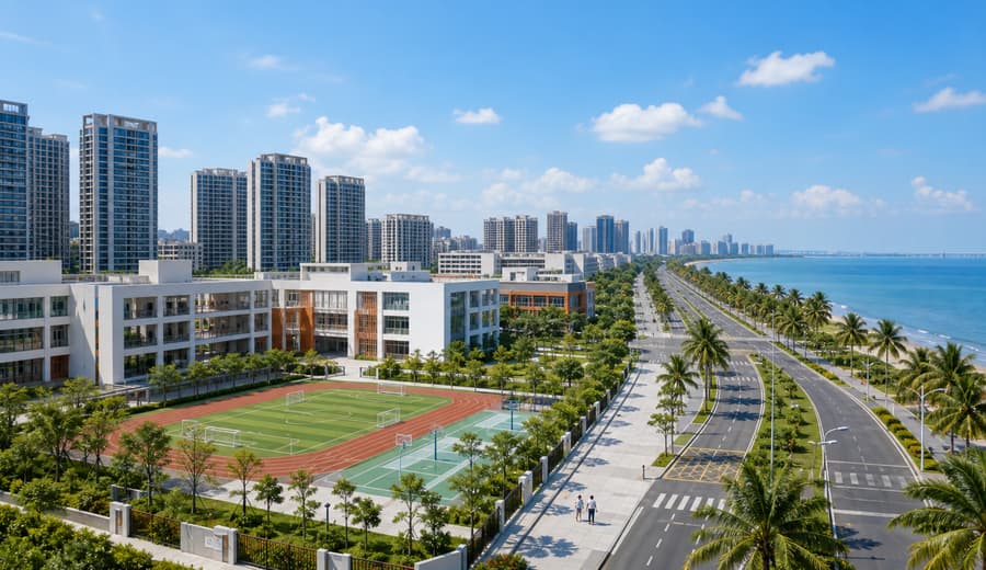 海甸岛片区片区学校和周边环境参考图