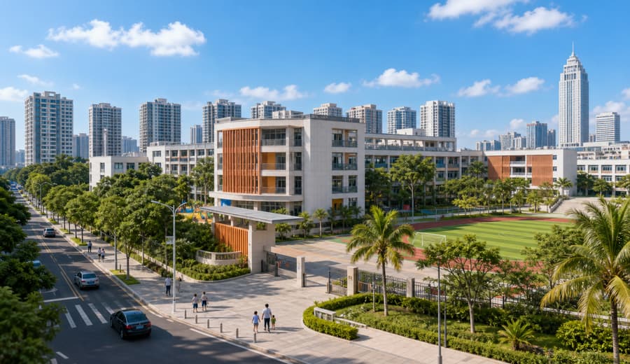 北师大海口附属学校周边片区学校和周边环境参考图