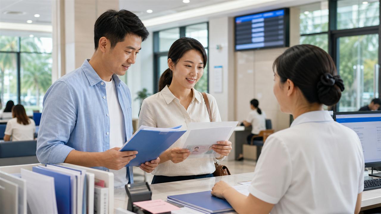 家庭在政务服务窗口核验海南落户和地址材料